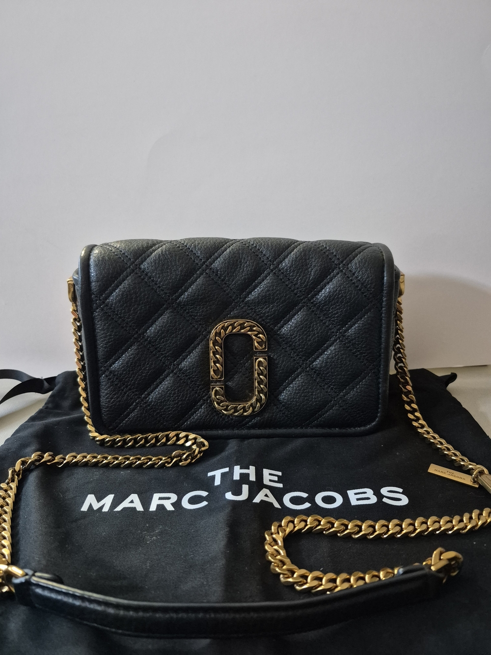 Marc Jacobs Black The Status Flap Crossbody Bag